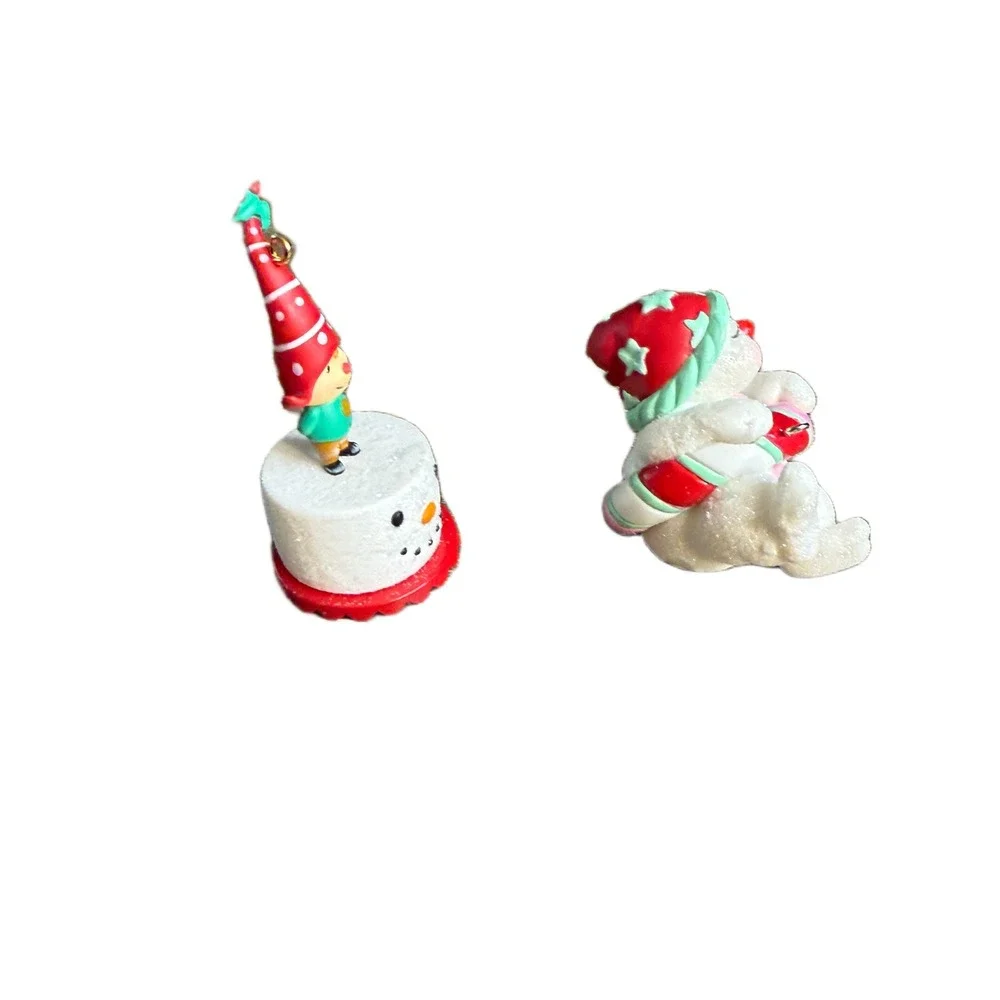 Hallmark Keepsake Ornaments‎ 2021 Friendly Gnome & 2020 Snow Sweetie Set of 2